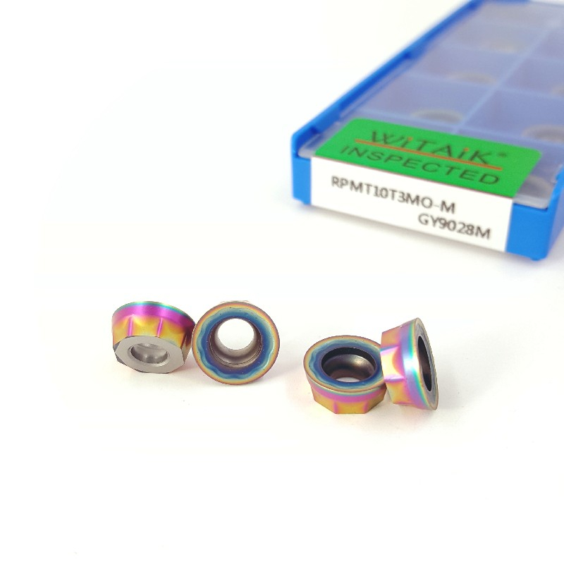 WITAIK good quality colorful carbide milling insert RPMT10T3MO-M GY9028M serious of products
